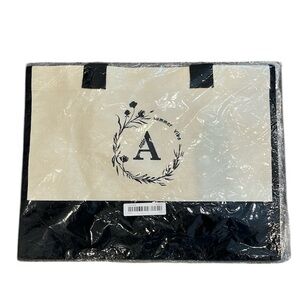 NIP Summer Vibe Monogram ‘A’ Canvas Tote Bag